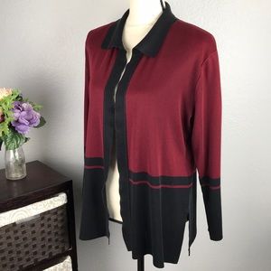 Exclusively Misook Open Draping Cardigan